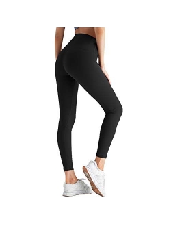 ZOOSIXX High Waist Tummy Control Compression Leggings for Women Soft Leggings Opaque Slim