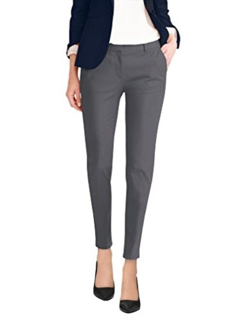 HyBrid & Company Womens Super Comfy Flat Front Stretch Trousers Pants