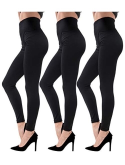 Dimore Women's Fleece Lined Leggings High Waist Soft Warm Winter Pants Slim for Women One Size