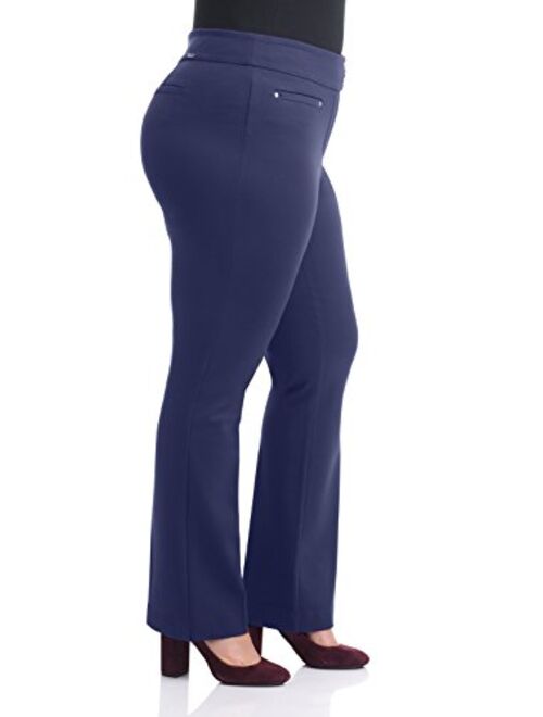 Buy Rekucci Curvy Woman Secret Figure Knit Plus Size Straight Pant w ...