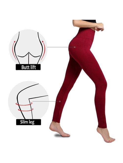 Fleece Lined Thick Brushed Premium Warm High Waist Compression Leggings Elastic and Slimming Tights for Women