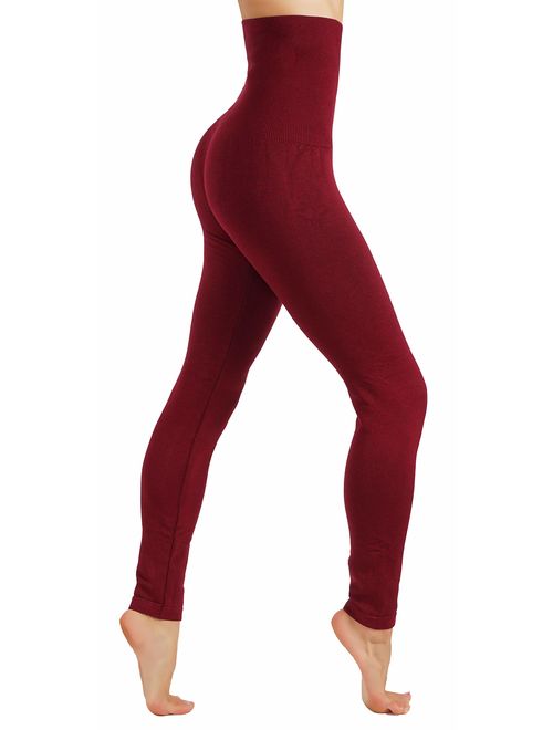 CODEFIT Premium Thick Fleece Shapewear Slimming High Waist Tummy Control Compression Leggings