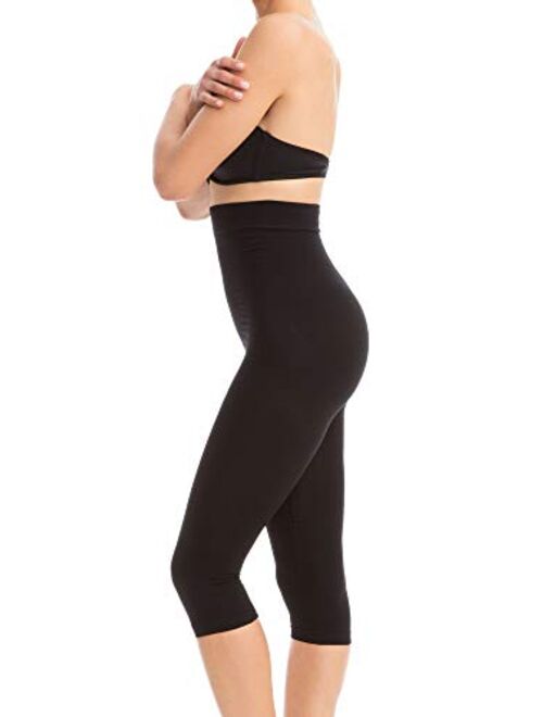 Farmacell 323 Women's high-Waisted Push-up Anti-Cellulite Control Capri Leggings