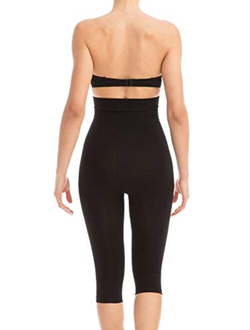 Farmacell 323 Women's high-Waisted Push-up Anti-Cellulite Control Capri Leggings