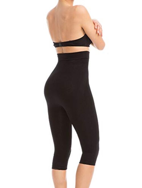 Farmacell 323 Women's high-Waisted Push-up Anti-Cellulite Control Capri Leggings