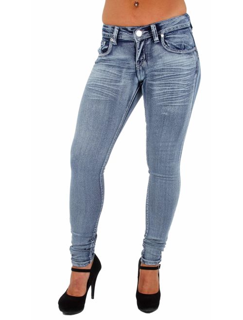 Colombian Design Butt Lift Levanta Cola Skinny Denim Jeans Plus/Junior Size