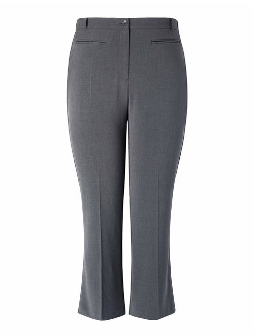 Chicwe Women's Plus Size Curvy Fit Boot Cut Pants - Casual and Work Pants Trousers