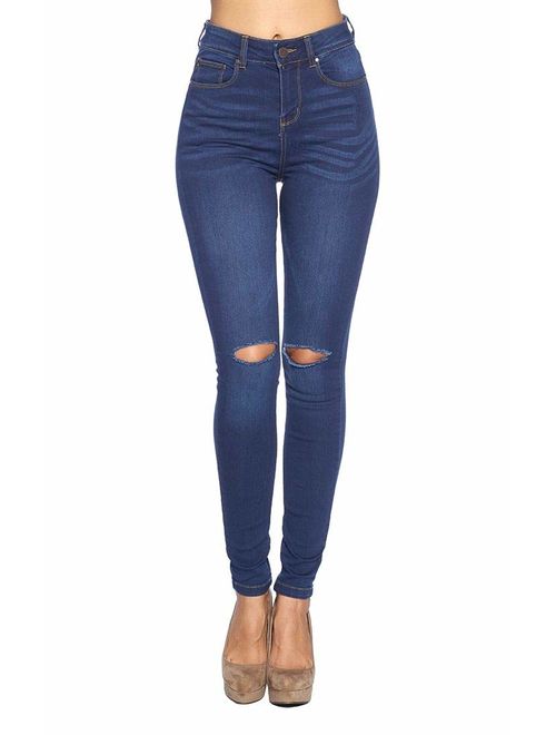 Blue Age Women Multistyle Destroyed/Ripped Skinny Jeans