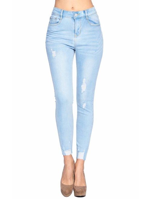 Blue Age Women Multistyle Destroyed/Ripped Skinny Jeans