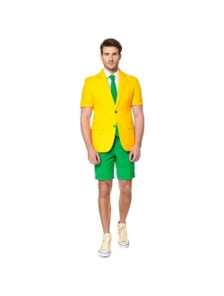 Men's Summer Suit in Different Prints - Includes Shorts, Short-Sleeved Jacket & Tie