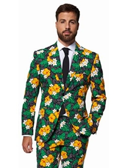 Men's Summer Suit in Different Prints - Includes Shorts, Short-Sleeved Jacket & Tie