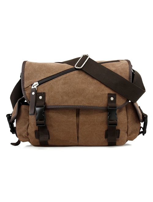 Oct17 Men Messenger Bag School Shoulder Canvas Vintage Crossbody Military Satchel Bag Laptop