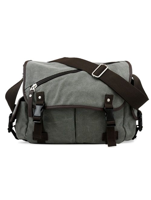 Oct17 Men Messenger Bag School Shoulder Canvas Vintage Crossbody Military Satchel Bag Laptop