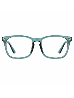 TIJN Blue Light Blocking Glasses Square Nerd Eyeglasses Frame Anti Blue Ray Computer Game Glasses