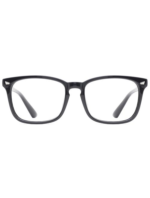 TIJN Blue Light Blocking Glasses Square Nerd Eyeglasses Frame Anti Blue Ray Computer Game Glasses