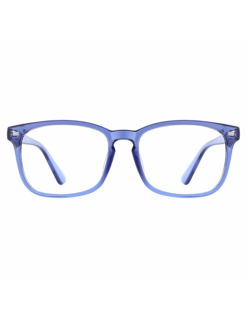 TIJN Blue Light Blocking Glasses Square Nerd Eyeglasses Frame Anti Blue Ray Computer Game Glasses