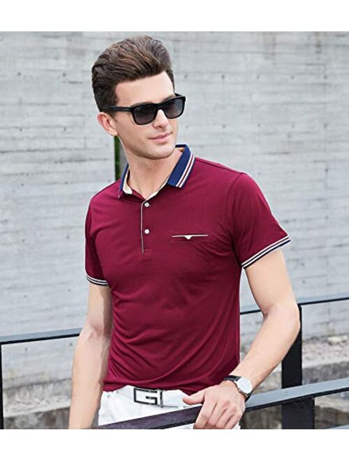 Womleys Mens Casual Slim Fit Short Sleeve Collared Polo T Shirt