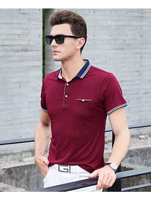 Womleys Mens Casual Slim Fit Short Sleeve Collared Polo T Shirt