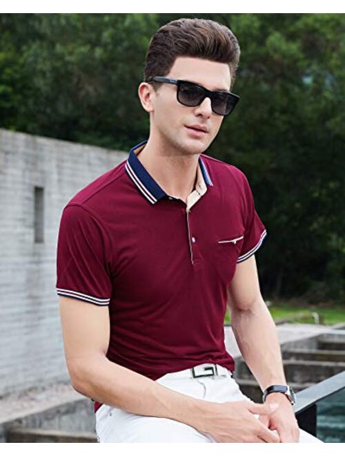 Buy Womleys Mens Casual Slim Fit Short Sleeve Collared Polo T Shirt ...