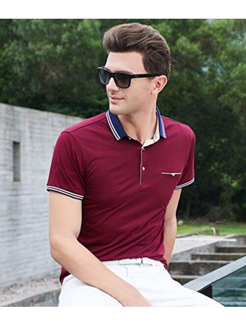 Womleys Mens Casual Slim Fit Short Sleeve Collared Polo T Shirt