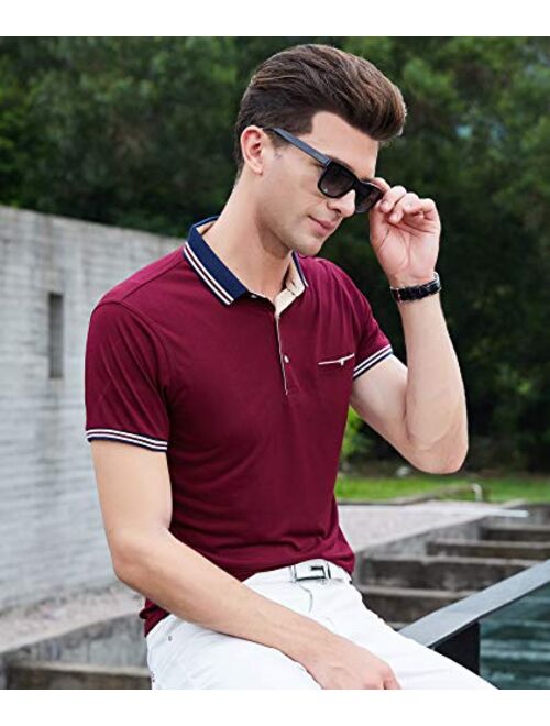 Womleys Mens Casual Slim Fit Short Sleeve Collared Polo T Shirt