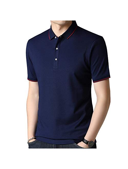 Womleys Mens Casual Slim Fit Short Sleeve Collared Polo T Shirt