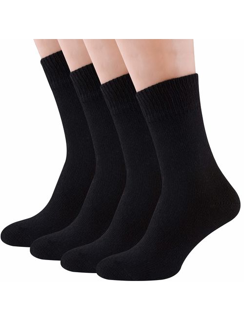 Air Wool Socks, 2 packs Merino Wool Organic Cotton Rich Mens Black Dress Socks