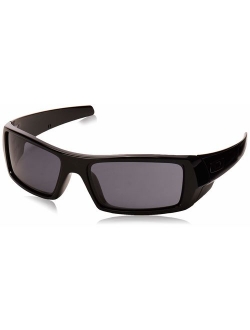 Men's Gascan Rectangular Sunglasses, Matte Black /Grey, 60mm