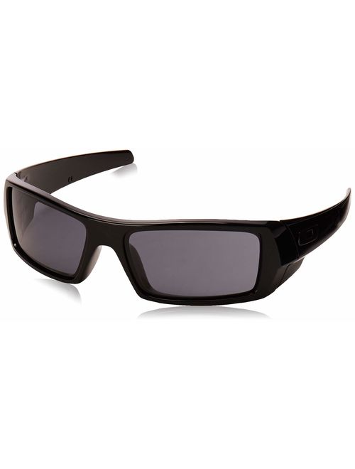 Oakley Men's Gascan Rectangular Sunglasses, Matte Black /Grey, 60mm