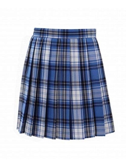 Golden service Women School Uniforms Plaid Pleated Costume Mini Skirt