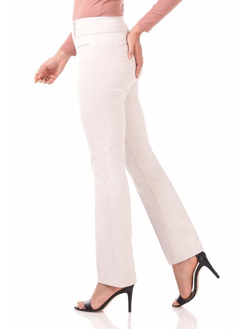 Rekucci Women's Ease Into Comfort Everyday Chic Straight Pant w/Tummy Control
