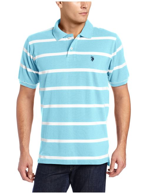 U.S. Polo Assn. Men's Short Sleeve Striped Pique Polo Shirt