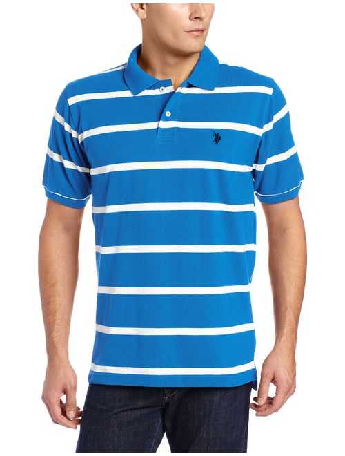 U.S. Polo Assn. Men's Short Sleeve Striped Pique Polo Shirt