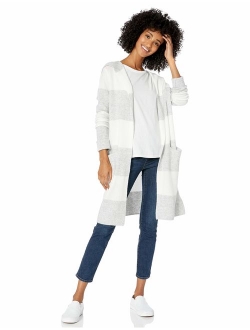 Women's Mid-Gauge Stretch Hooded Longline Cardigan Sweater