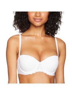 Self Expressions Women's Convertible Push Up Bra with Lace Bra