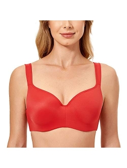 Women's Underwire Support Seamless Contour Full Coverage Balconette Bra