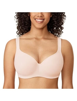 Women's Underwire Support Seamless Contour Full Coverage Balconette Bra