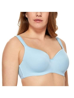 Women's Underwire Support Seamless Contour Full Coverage Balconette Bra