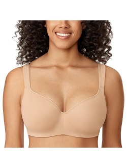 Women's Underwire Support Seamless Contour Full Coverage Balconette Bra