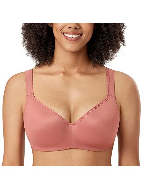 DELIMIRA Women's Underwire Support Seamless Contour Full Coverage Balconette Bra