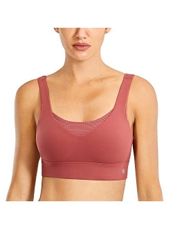 Convertible Racerback Sports Bra for Women High Impact Support Padded Wirefree Workout Training Bra