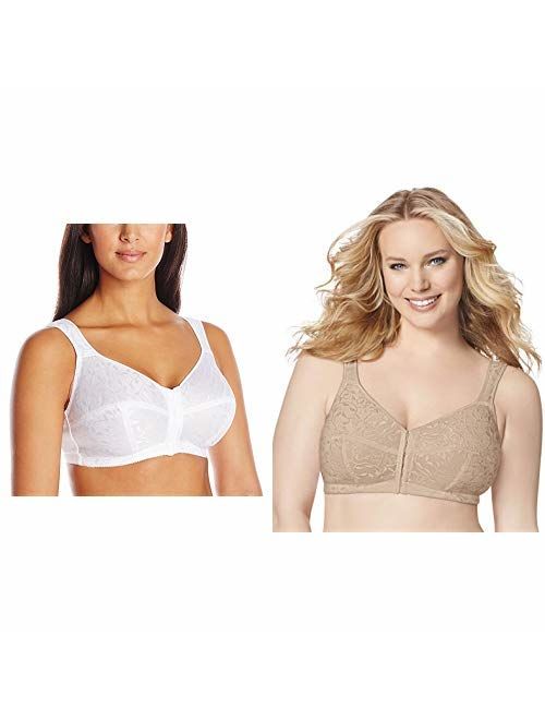 Just My Size Women's Front Close Soft Cup Plus Size Bra (1107)