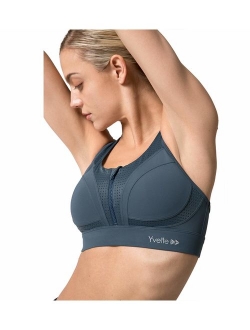 Yvette Front Closure Sports Bras for Women High Impact Racerback Workout Bra for Running for Plus Size