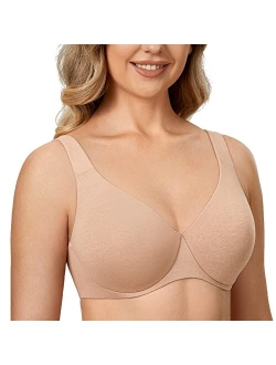 AISILIN Women's Underwire Unlined Seamless Full Coverage Minimizer Plus Size Bra