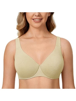 AISILIN Women's Underwire Unlined Seamless Full Coverage Minimizer Plus Size Bra