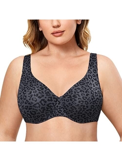 AISILIN Women's Underwire Unlined Seamless Full Coverage Minimizer Plus Size Bra