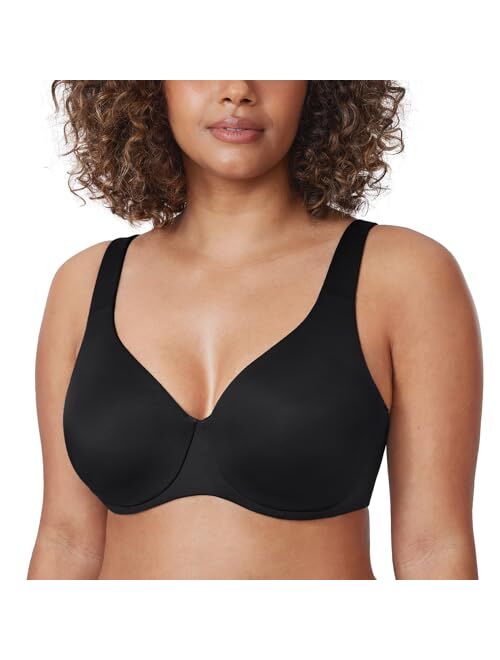 DELIMIRA AISILIN Women's Underwire Unlined Seamless Full Coverage Minimizer Plus Size Bra