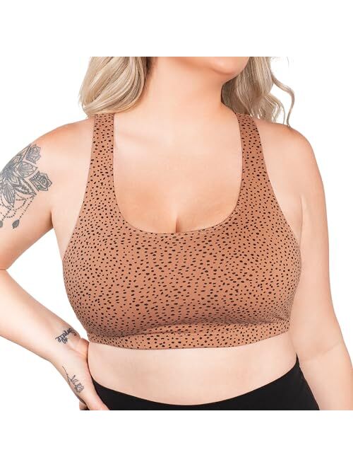 LEADING LADY Women's Plus-Size Light Impact Sports Bra