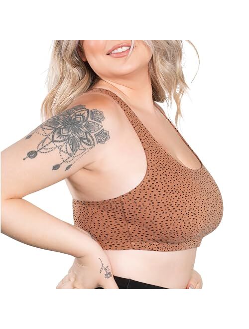 LEADING LADY Women's Plus-Size Light Impact Sports Bra