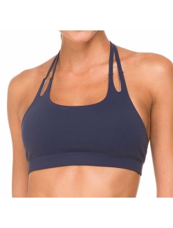 Women's Light Support Double-T Back Wirefree Pad Yoga Sports Bra